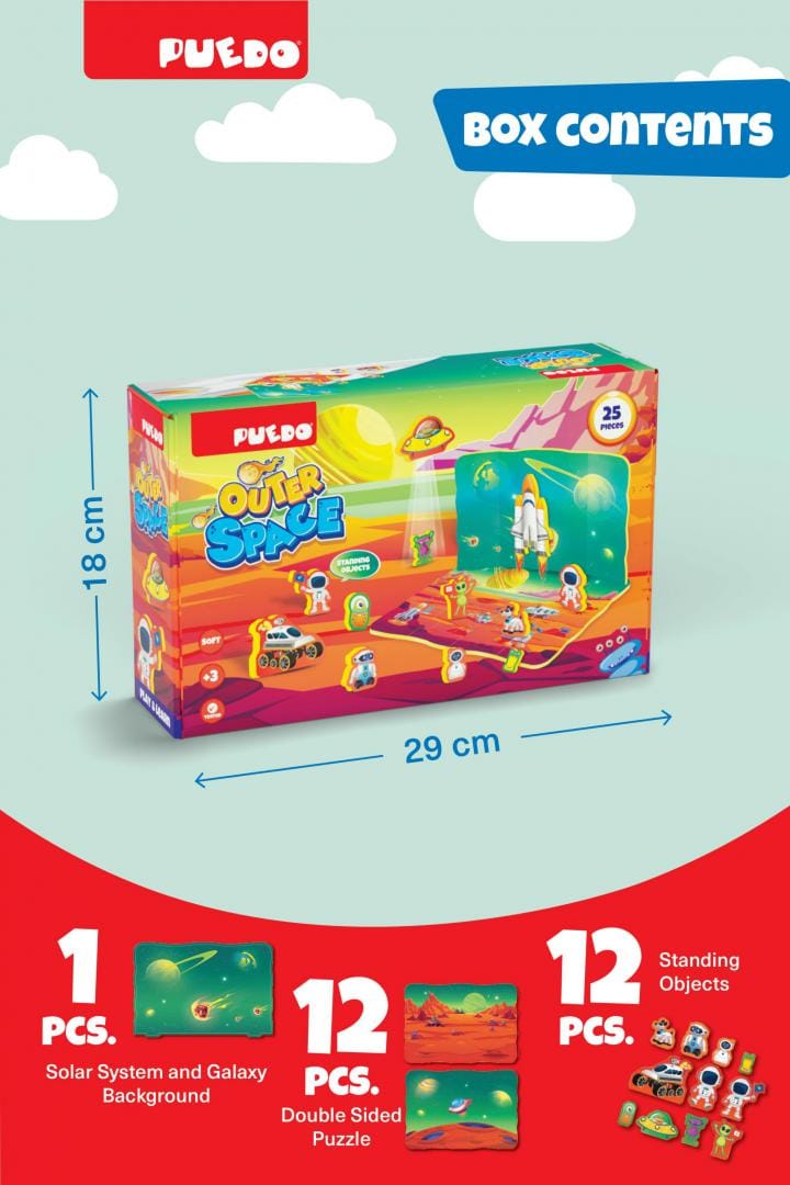 Puedo Toys Jucării Puzzle Puedo Toys PUEDOK1927 | Spuma EVA, Spatiul Cosmic, 25 Piese