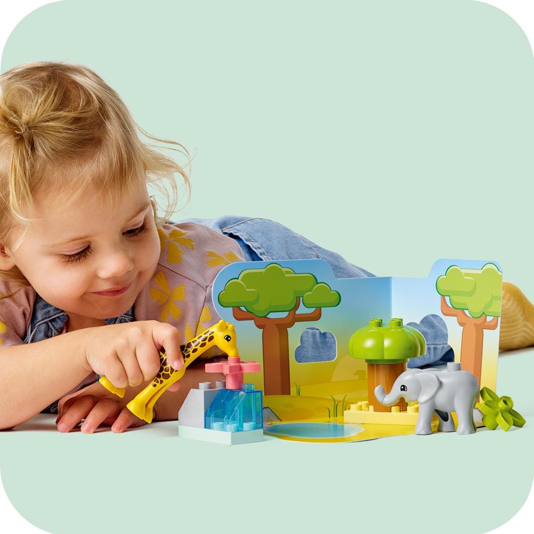 Lego Jucării Set Constructie LEGO DUPLO 10971 | Wild Animals of Africa, 10 Animale, Cadou