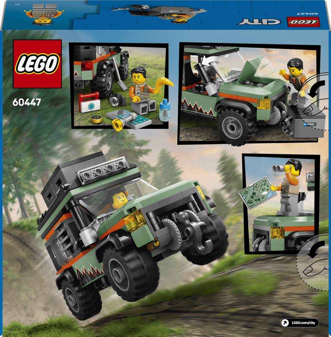 Lego Jucării Set Constructie LEGO City 60447 | 4x4 Off-road, Camioneta, Cadou