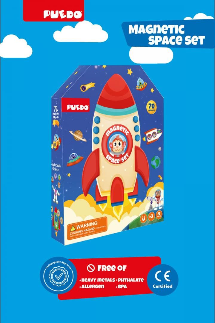 Puedo Toys Jucării Jucarie Puedo Toys PUEDOK1937 | Set Magnetic, Spuma EVA, Spatiul Cosmic