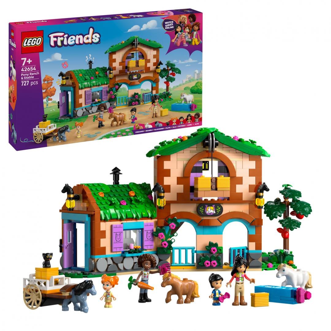 Lego Jucării Set Constructie LEGO 42654 | Ferma si Grajd Pt. Ponei, Cadou