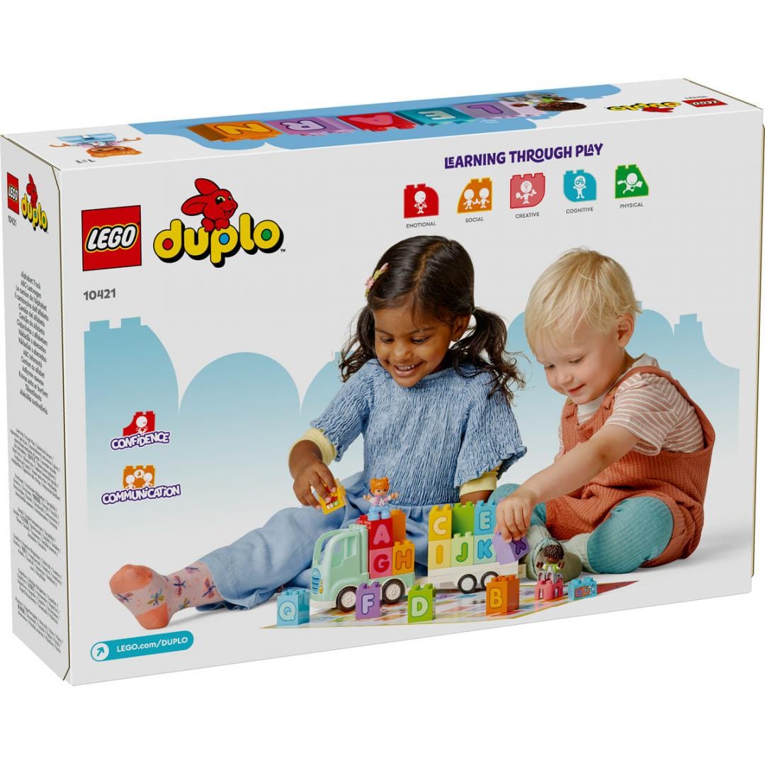 Lego Jucării Set Constructie LEGO Duplo 10421 | Camion cu Alfabet, Educativ, Cadou