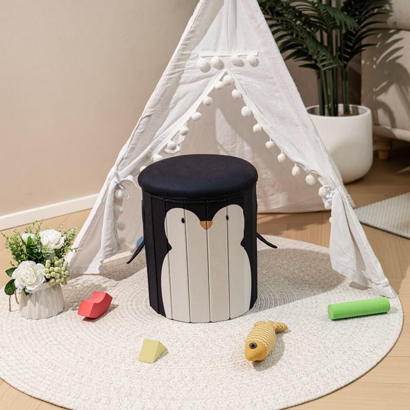 Heinner Mobilier copii Taburet Copii Heinner HR-FLD28-PING | Figurina Pinguin, Design Colorat