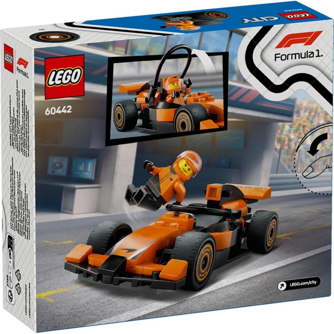 Lego Jucării Set Constructie LEGO City 60442 | Pilot F1, Masina McLaren, Cadou
