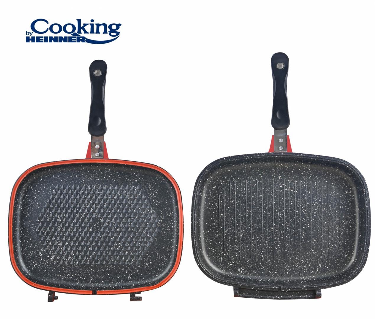 Heinner Tigaie Tigaie Heinner HR-ZCT-32DR | Dubla, Grill, 32x24cm, Aluminiu, Red Line