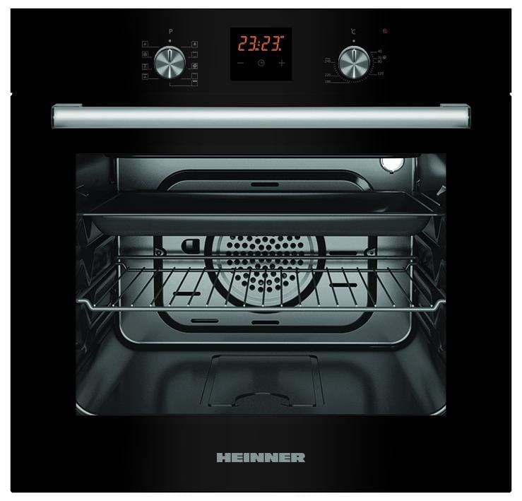 Heinner Cuptor incorporabil Cuptor Incorporabil Heinner HBO-S569LDTGC-GBK | 56L, Gaz, Grill Electric, Negru, 59.5x56.5x59.5cm