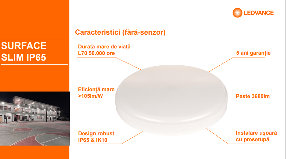 Ledvance Plafoniera LED Plafoniera LED Ledvance SURFACE SLIM SQUARE 200 | 19W, 2000lm, 4000K, IP65