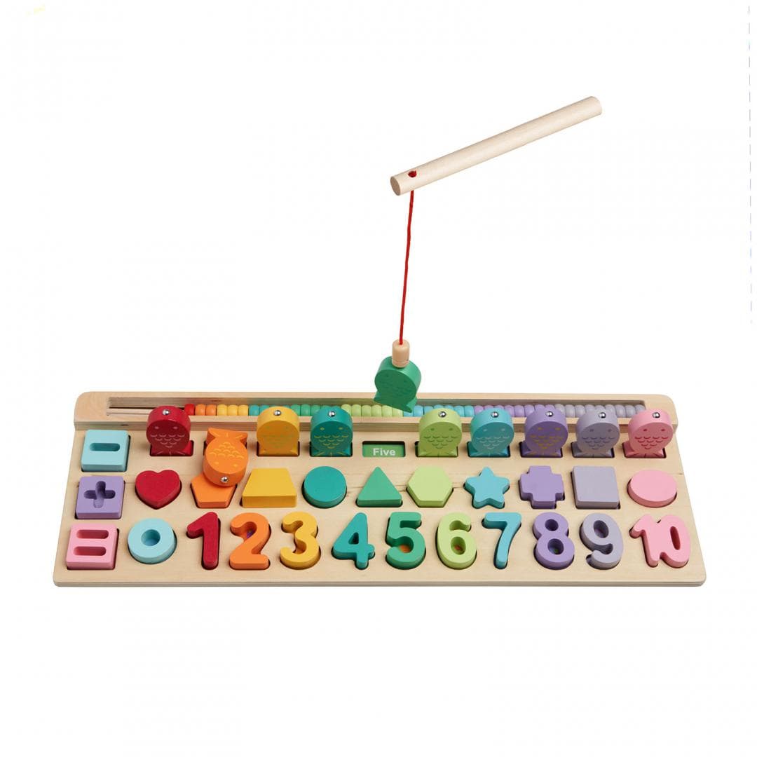 MomKi Jucării Puzzle Lemn MomKi MKT1009 | 4 in 1, 35 Piese, Educativ, Multicolor