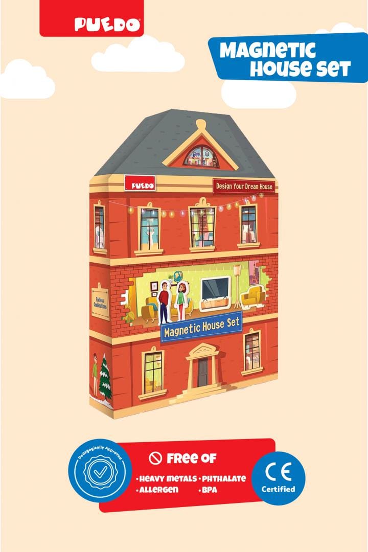 Puedo Toys Jucării Jucarie Puedo Toys PUEDOK1926 | Magnetic, Spuma EVA, Construieste Casa