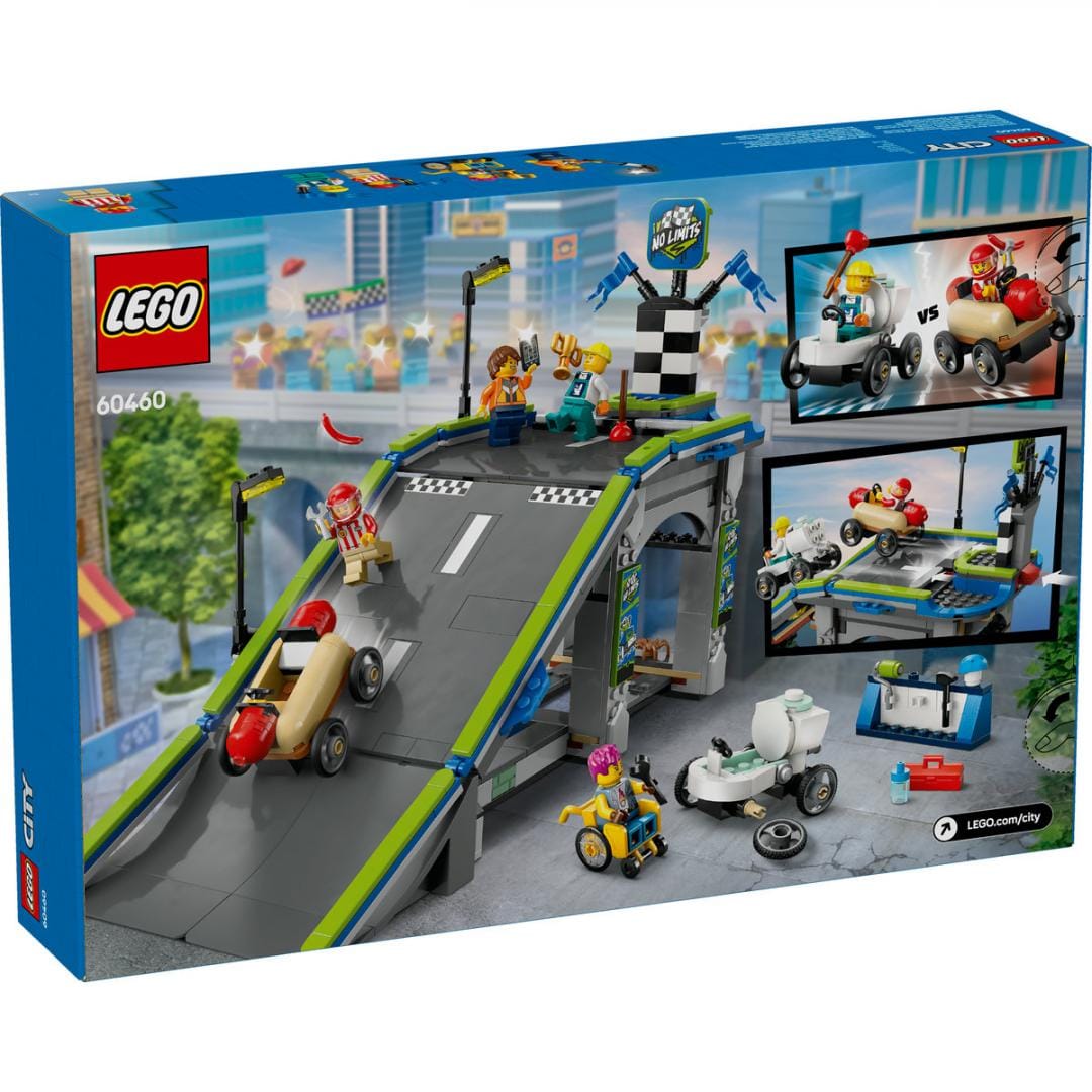 Lego Jucării Set Constructie LEGO City 60460 | Rampa pentru Curse, Fara Limite, Masini