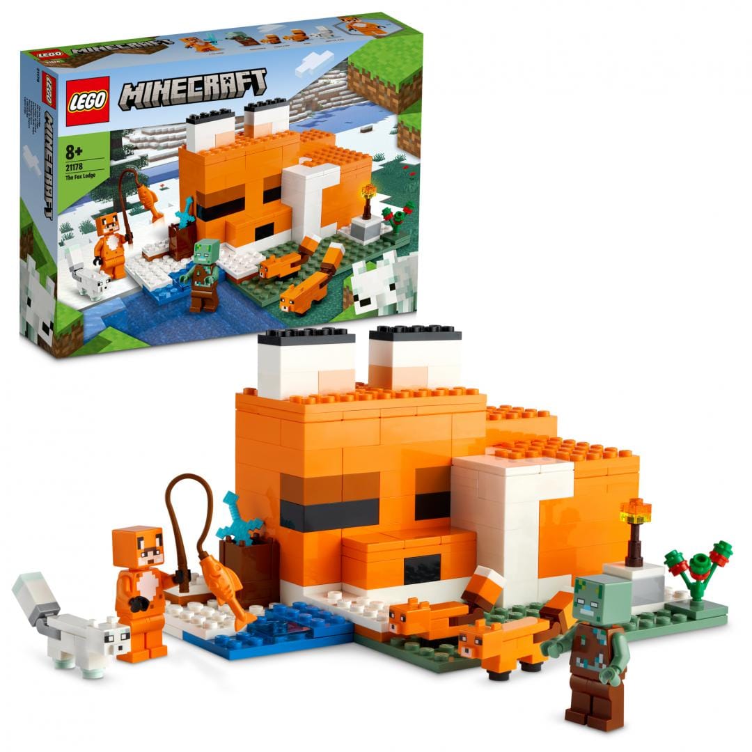 Lego Jucării Set Constructie LEGO Minecraft 21178 | Vizuina Vulpilor, 193 Piese, 8+