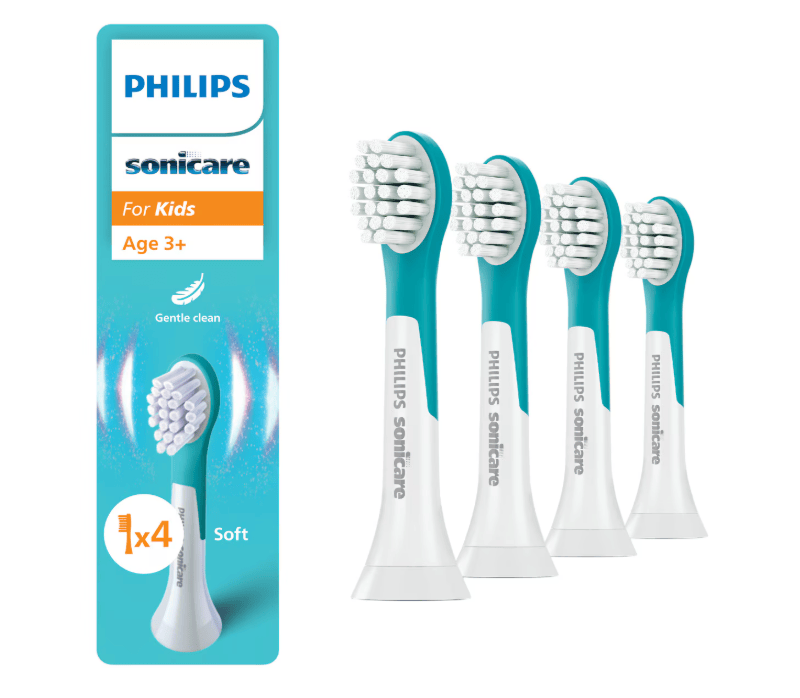 Philips Perie Perie Philips Sonicare Kids HX6034/90 | Pachet 4 capete, Compact, Click-on