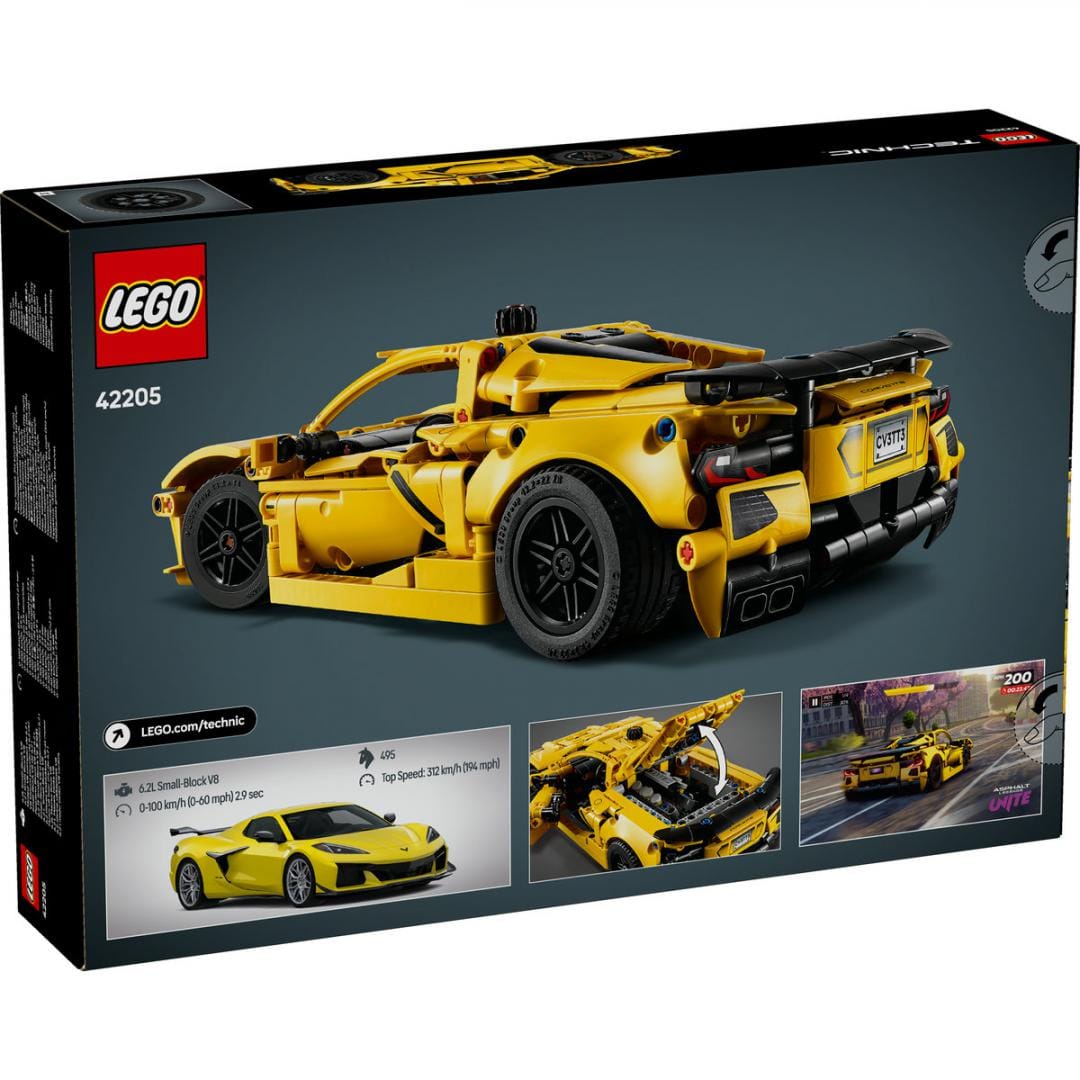 Lego Jucării Set Constructie LEGO Technic 42205 | Chevrolet Corvette Stingray, 1210 Piese, 8+, Cadou