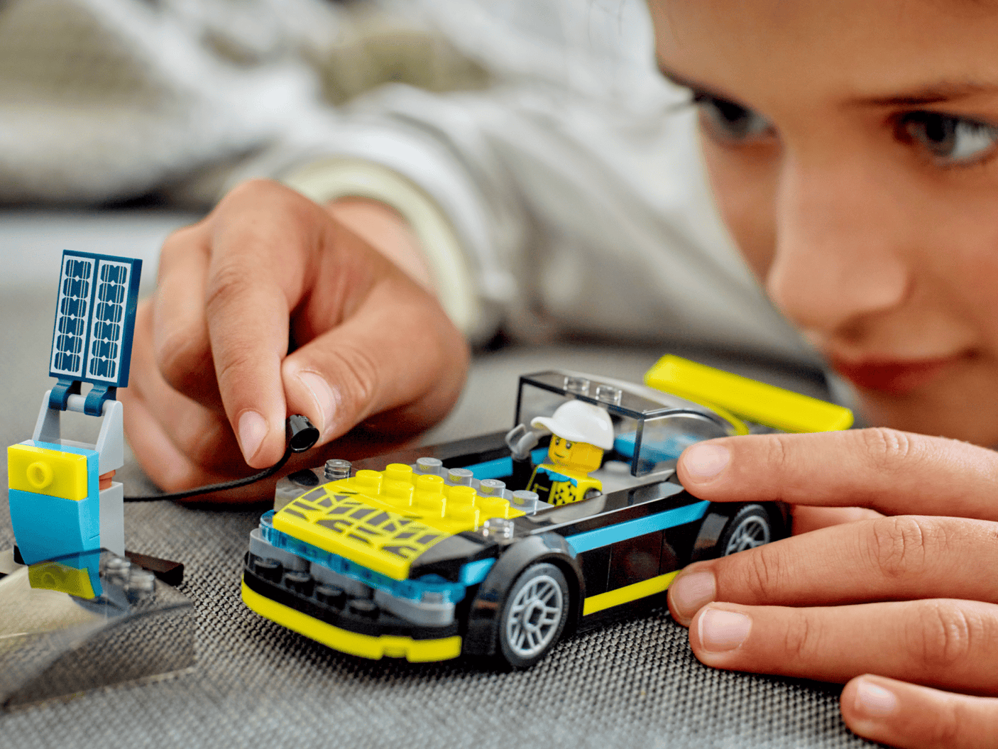 Lego Jucării Set Constructie LEGO 60383 | Masina Sport Electrica, City, Cadou