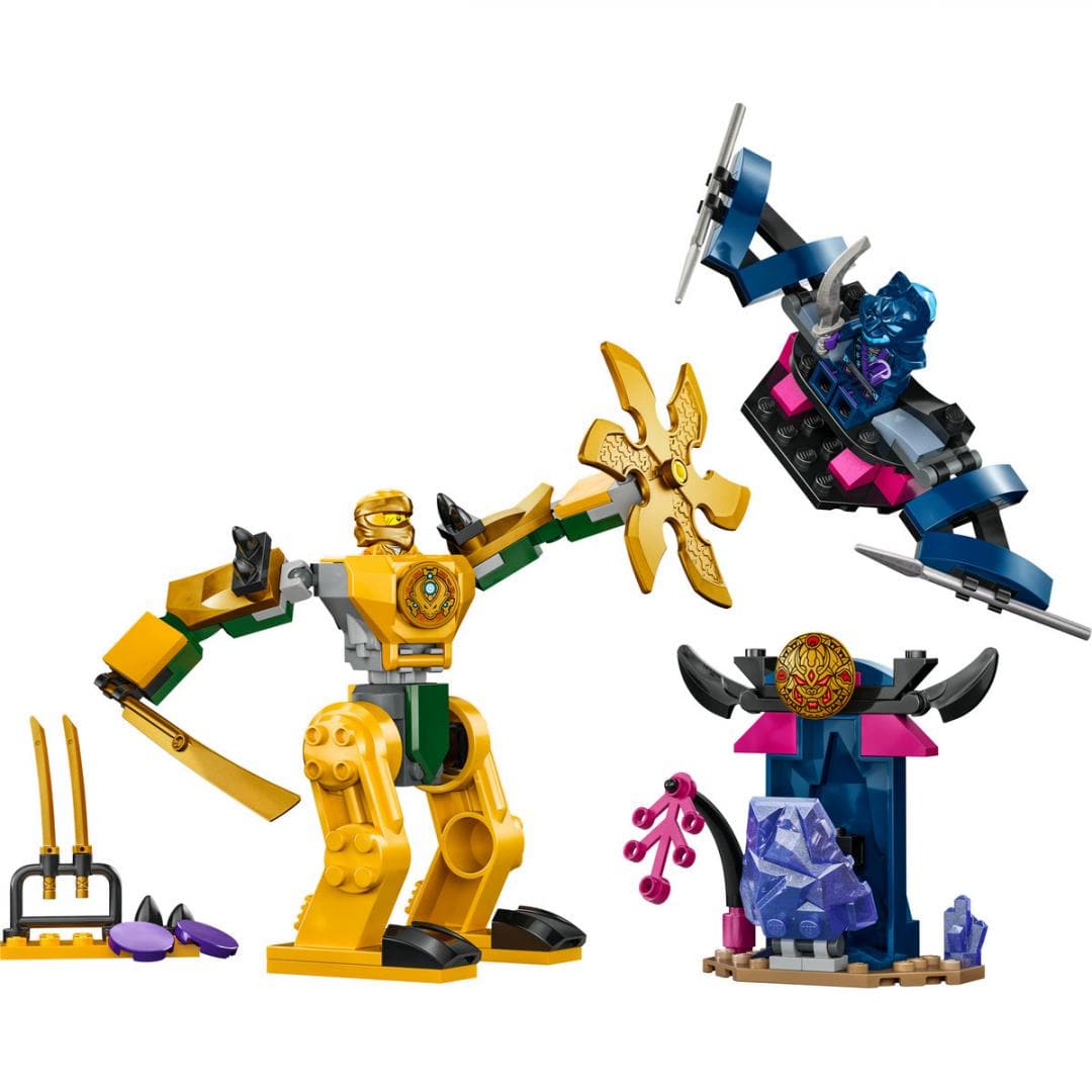 Lego Jucării Set Constructie LEGO Ninjago 71804 | Robotul Lui Arin, 312 Piese, 6+