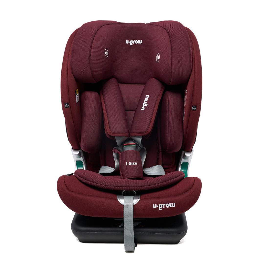 U-Grow Puericultură Scaun Auto U-Grow Goldfix Plus UG-VTN40RD | I-Size, Isofix, 76-150cm, Boxa Bluetooth, Rosu