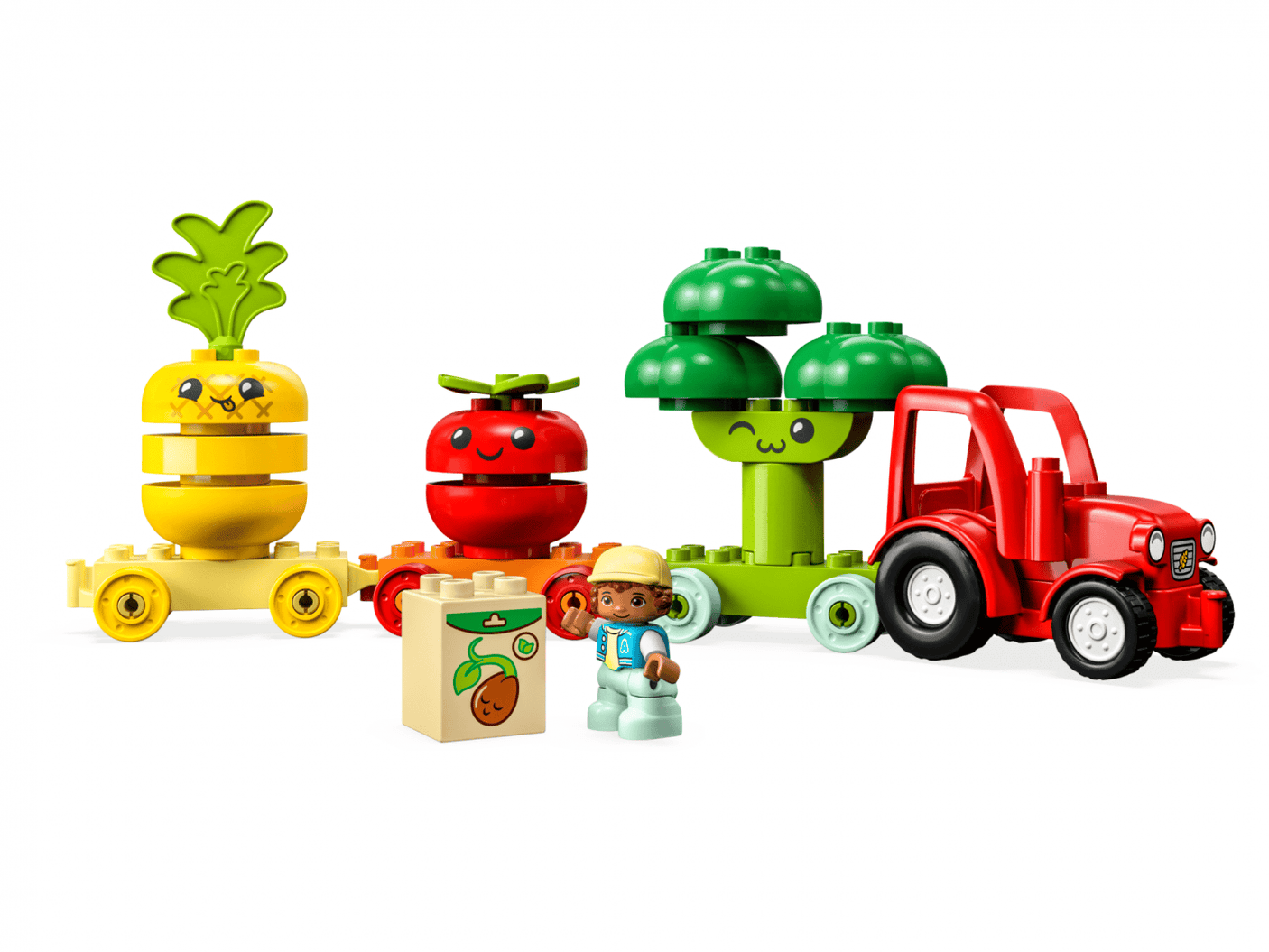 Lego Jucării Set Constructie LEGO Duplo 10982 | Tractor cu Fructe si Legume, 19 Piese, 18 Luni+