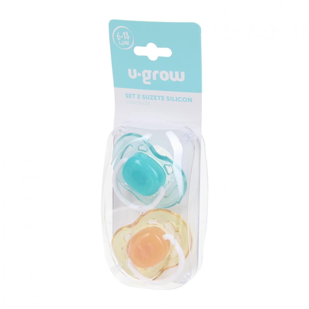 U-Grow Alimentație bebe Set 2 Suzete Silicon U-Grow U1202-SU018 | 6-18 Luni