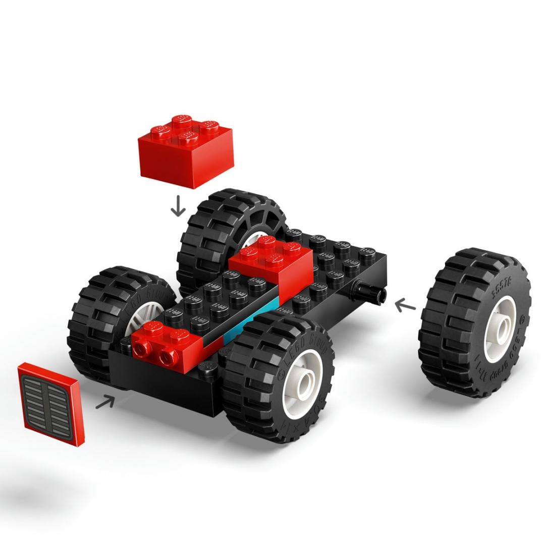 Lego Jucării Set Constructie LEGO City 60461 | Tractor Ferma, Remorca, Oi, Rosu