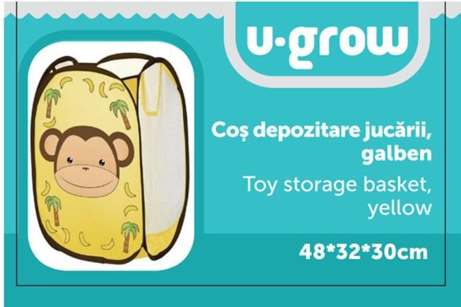 U-Grow Jucării Cos Depozitare Jucarii U-Grow UG-CD02 | Galben, Copii, Organizare