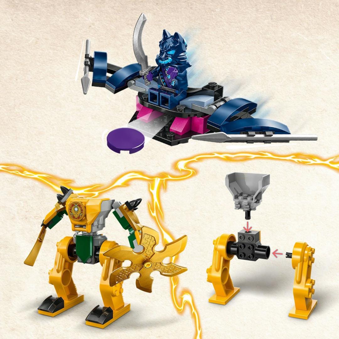 Lego Jucării Set Constructie LEGO Ninjago 71804 | Robotul Lui Arin, 312 Piese, 6+
