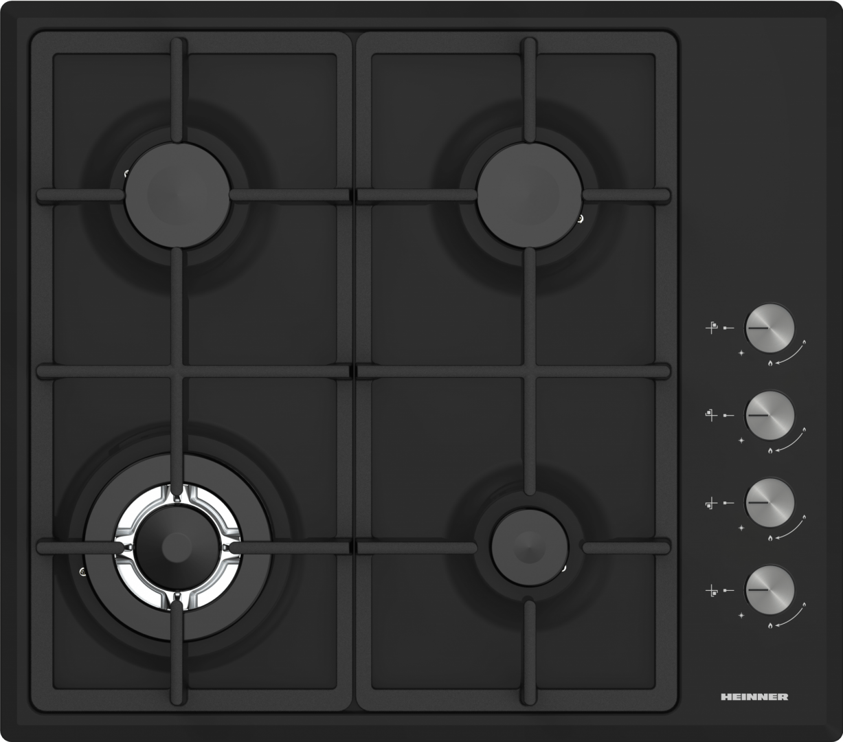 Heinner Plita incorporabila Plita Incorporabila Heinner HBH-S4IWF-BK | 4 Arzatoare, Aprindere Electrica, Negru, 58x51cm