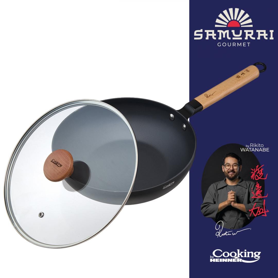 Heinner Tigaie Tigaie Wok Heinner HR-SNT-W26 | 26cm, cu Capac, Samurai Gourmet