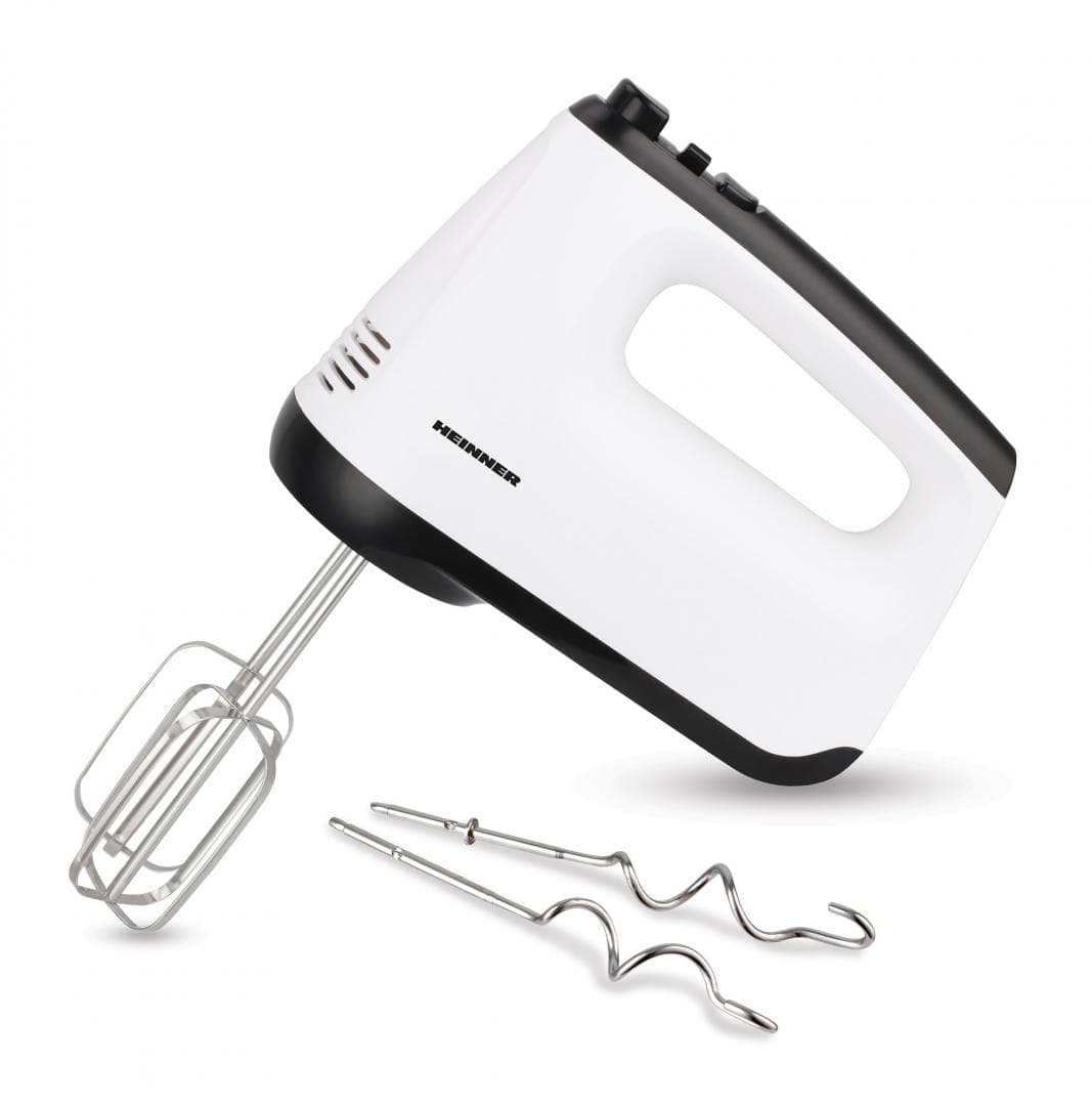 Heinner Mixer Mixer De Mana Heinner HM-400WHBK | 400W, 5 Viteze, Alb-Negru
