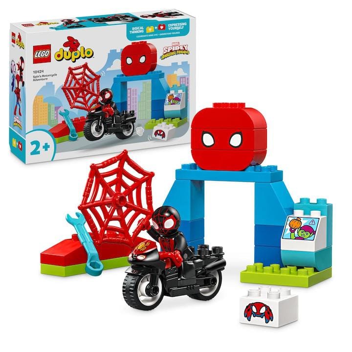 Lego Jucării Set Constructie LEGO Duplo 10424 | Aventura pe Moto a lui Spin, Cadou
