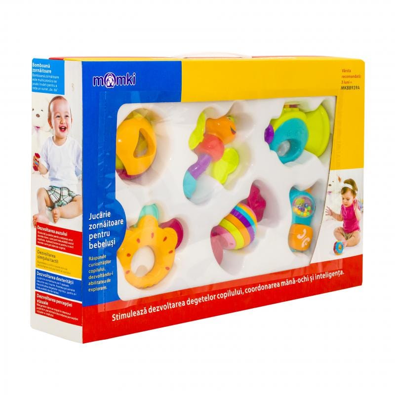 MomKi Jucării Jucarie Zornaitoare MomKi MKBB939A | Bebelusi, Interactiva, Cadou