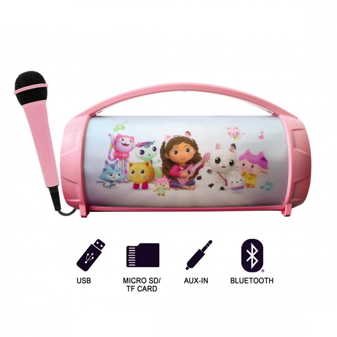 Lexibook Jucării Boxa cu Microfon Lexibook BTP585GDHZ | Gabby, Lumini LED, Portabila