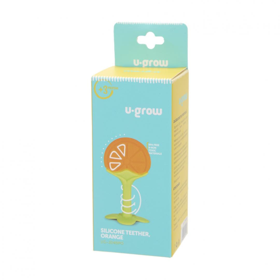 U-Grow Jucării Jucarie Dentitie U-Grow UG-JD49PO | Portocala, Bebelusi, Sigura
