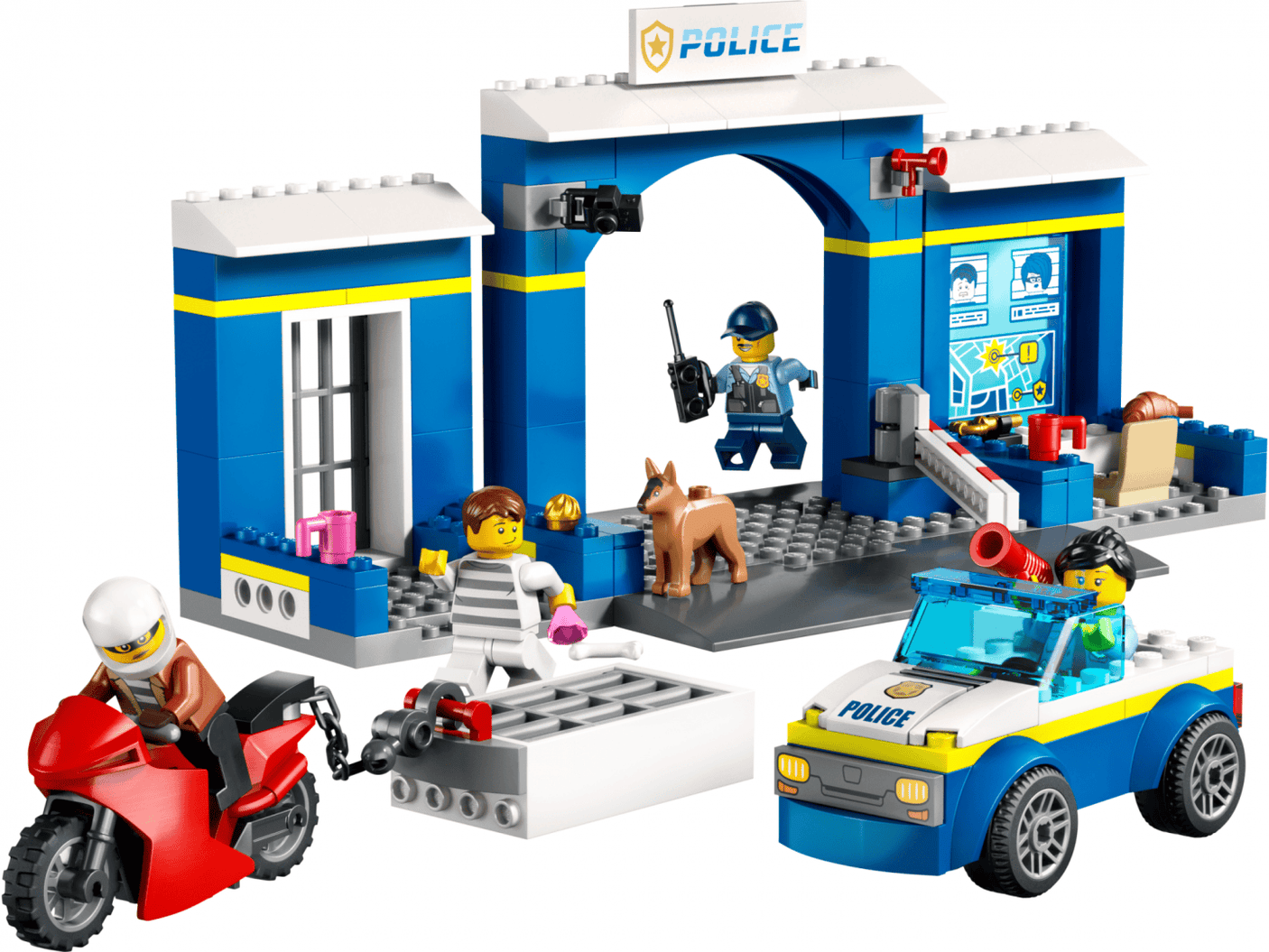 Lego Jucării Set Constructie LEGO City 60370 | Urmarire Politie, 301 Piese, 6+