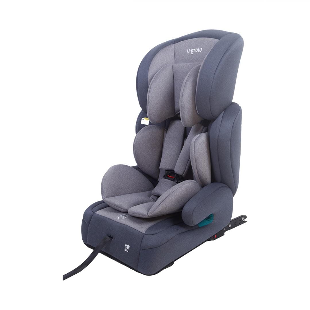 U-Grow Puericultură Scaun Auto U-Grow UG-301ISO-GR | 76-150cm, 15 Luni-12 Ani, R129, Isofix, Gri