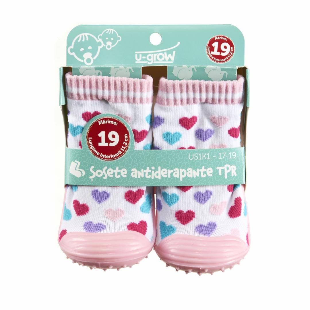 U-Grow Îngrijire bebe Sosete Antiderapante U-Grow US1K1-17-19 | TPR, 19/11.2cm