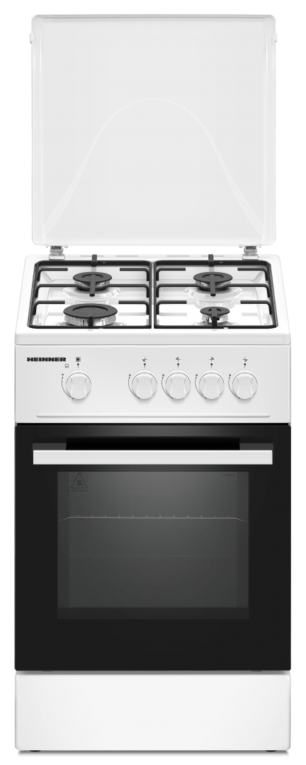 Heinner Aragaz Aragaz Gaz Heinner HFSC-K50WH | 50cm, 4 Arzatoare, Alb, 50x49.5x85cm