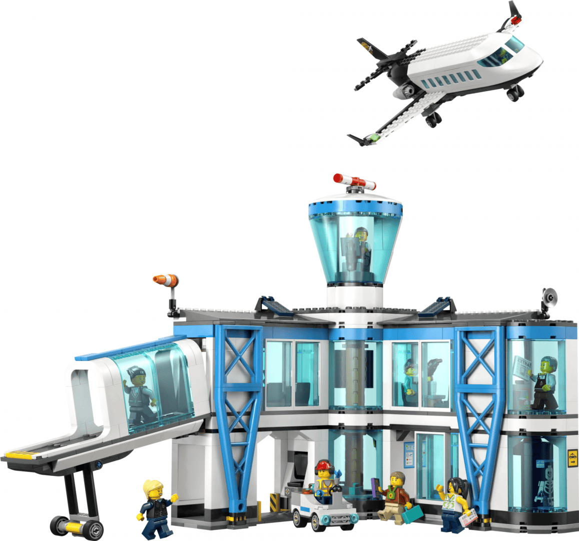 Lego Jucării Set Constructie LEGO City 60502 | Aeroport cu Avion, Vehicule, Minifigurine