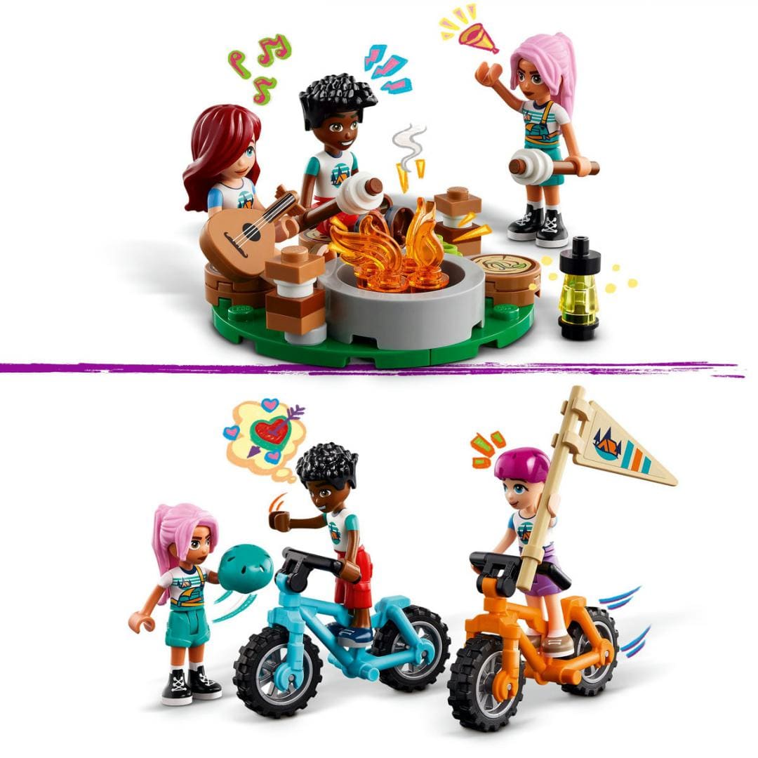 Lego Jucării Set Constructie LEGO 42624 | Cabane Tabara Aventuri, 715 Piese, 7+