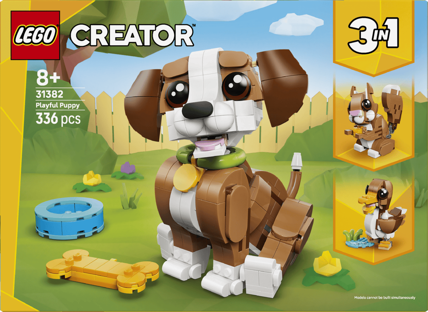 Lego Jucării Set Constructie LEGO Creator 3-in-1 31382 | Catelus Jucaus, Animale Adorabile, Cadou