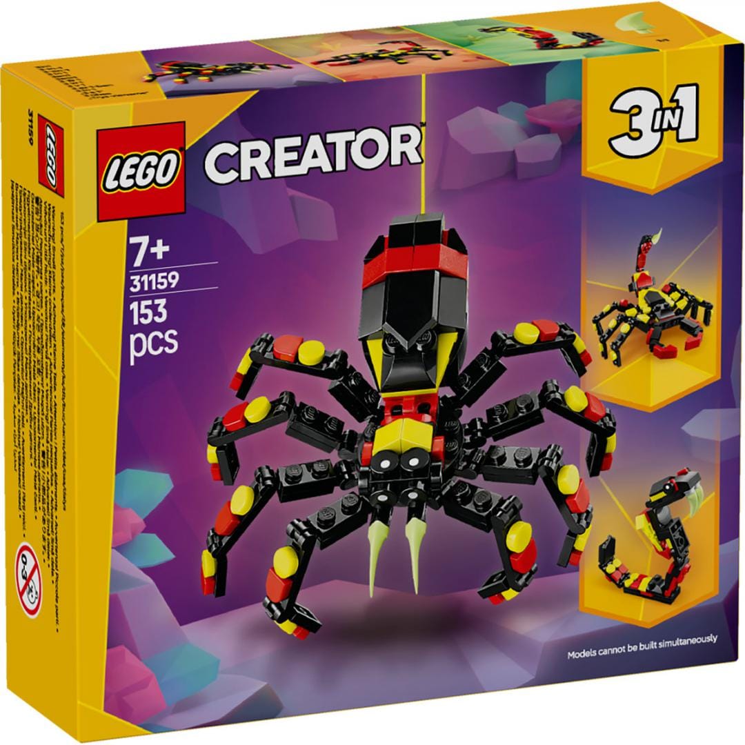 Lego Jucării Set Constructie LEGO Creator 3-in-1 31159 | Animale Salbatice, Paianjen, Cadou