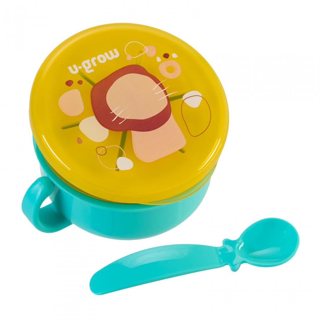 U-Grow Alimentație bebe Bol 2 in 1 U-Grow A-2504BL | Snackuri, Lingurita, Blue