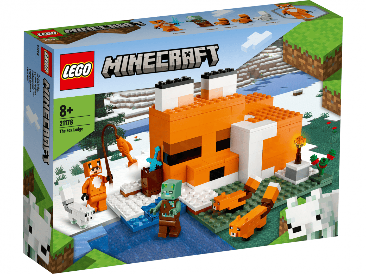 Lego Jucării Set Constructie LEGO Minecraft 21178 | Vizuina Vulpilor, 193 Piese, 8+