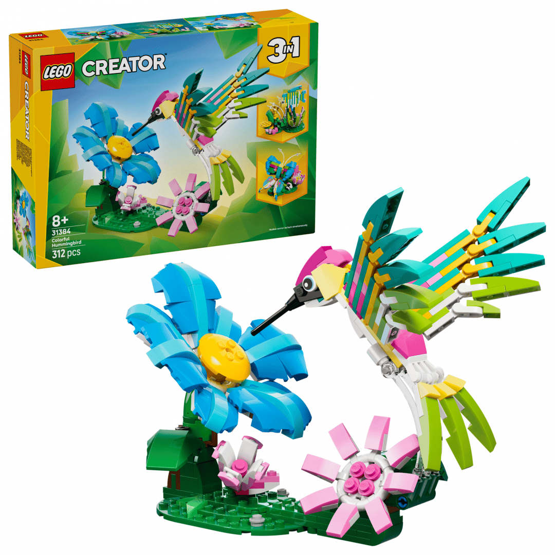 Lego Jucării Set Constructie LEGO Creator 3-in-1 31384 | Colibri Colorat, Animale Salbatice, Cadou