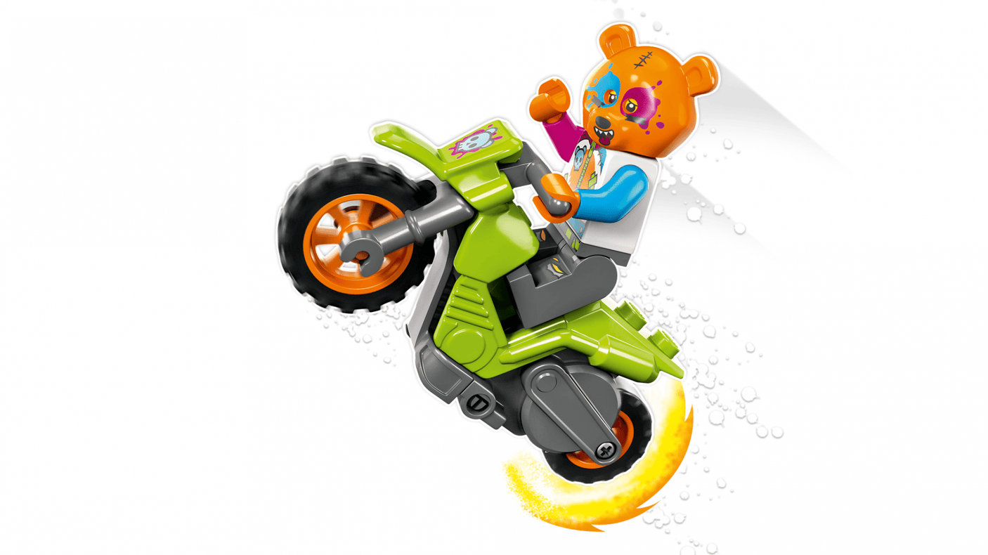 Lego Jucării Set Constructie LEGO City 60356 | Motocicleta Cascadorie cu Urs, Cadou