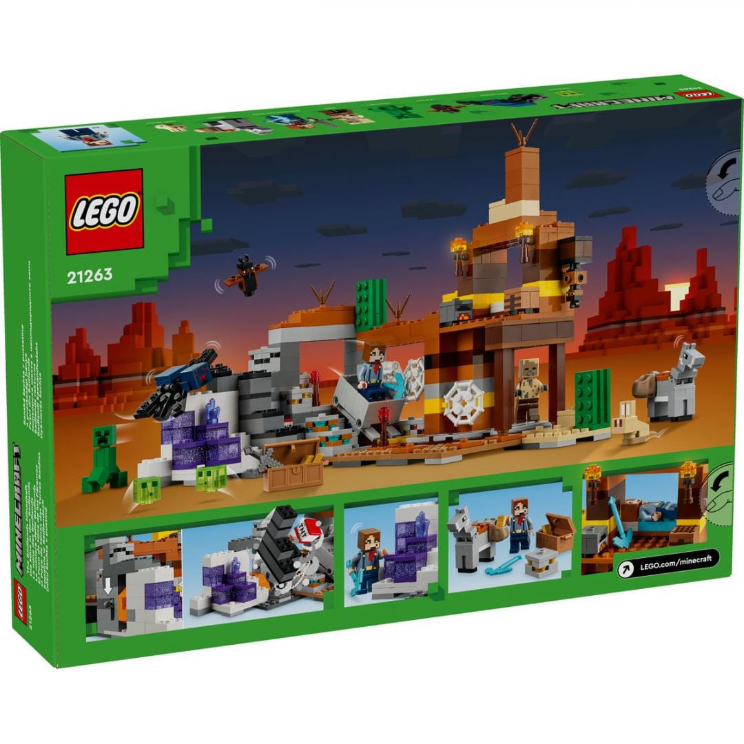 Lego Jucării Set Constructie LEGO Minecraft 21263 | Putul din Badlands, 255 Piese, 8+, Cadou
