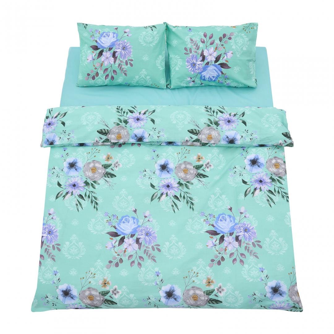 Heinner Lenjerie de pat Lenjerie de Pat Heinner HR-DBL132-SPG | Dubla, 100% Bumbac, 4 Piese, Spring
