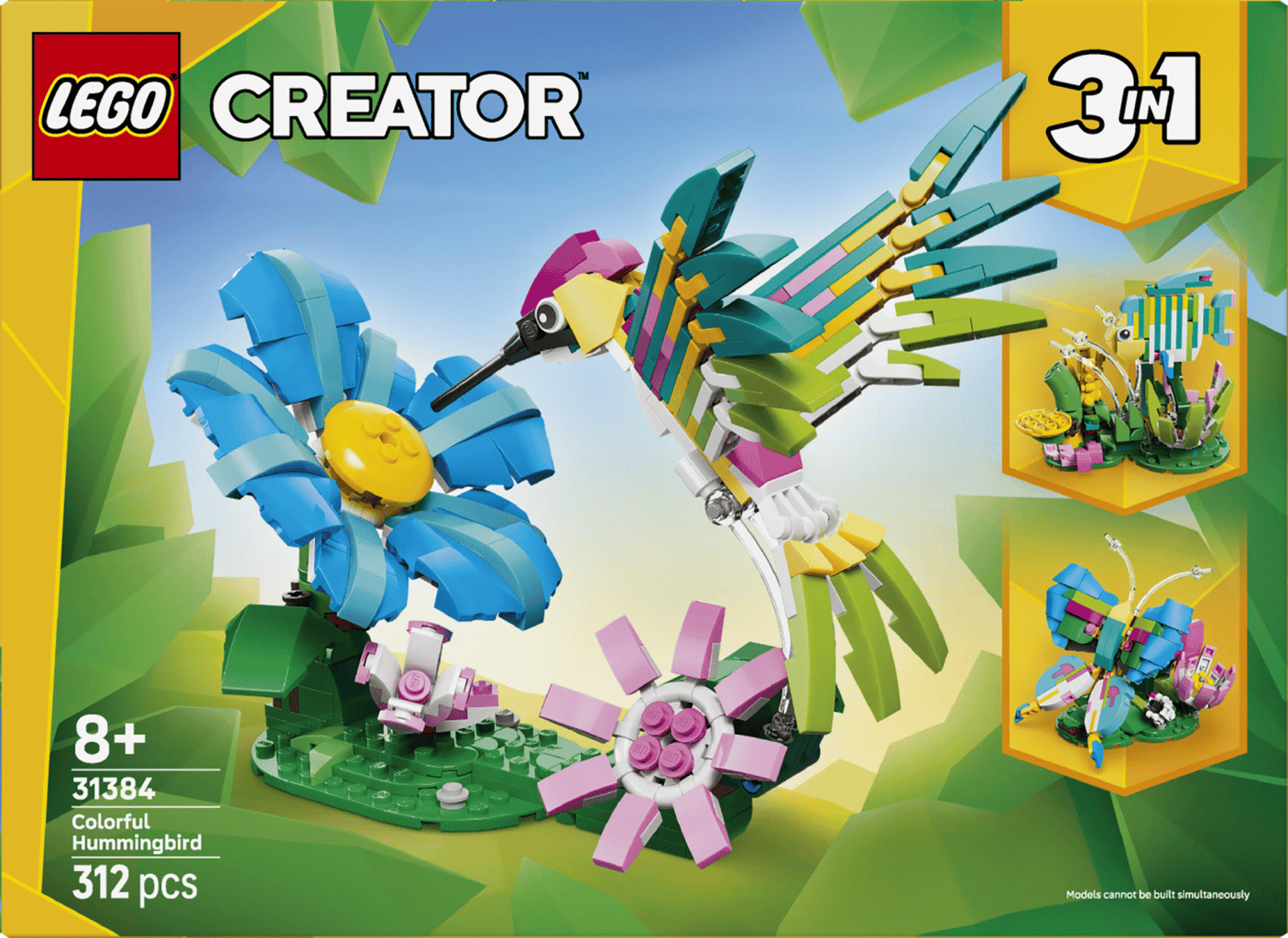 Lego Jucării Set Constructie LEGO Creator 3-in-1 31384 | Colibri Colorat, Animale Salbatice, Cadou