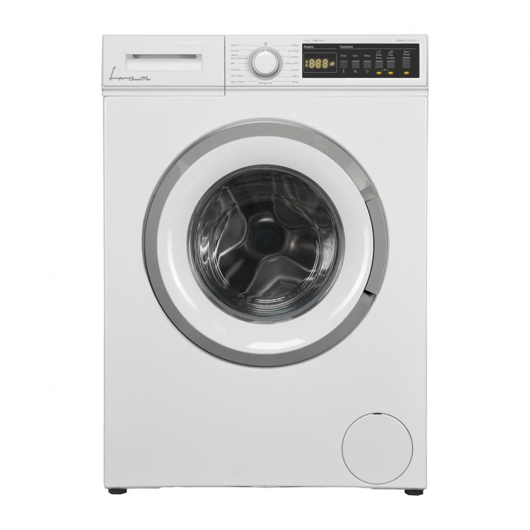 Fram Masina de spalat rufe Masina de spalat rufe Fram FWM-V712T2D++ | 7kg, 1200rpm, Clasa D, Display LED, Alb, 52.7x59.7x84.5cm