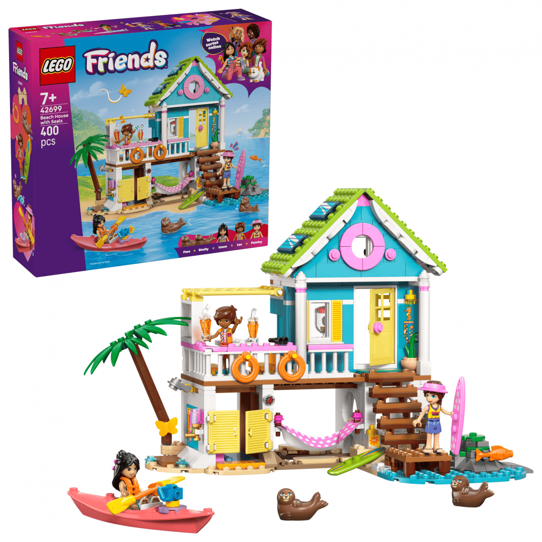 Lego Jucării Set Constructie LEGO 42699 | Casa pe Plaja cu Foci, Cadou