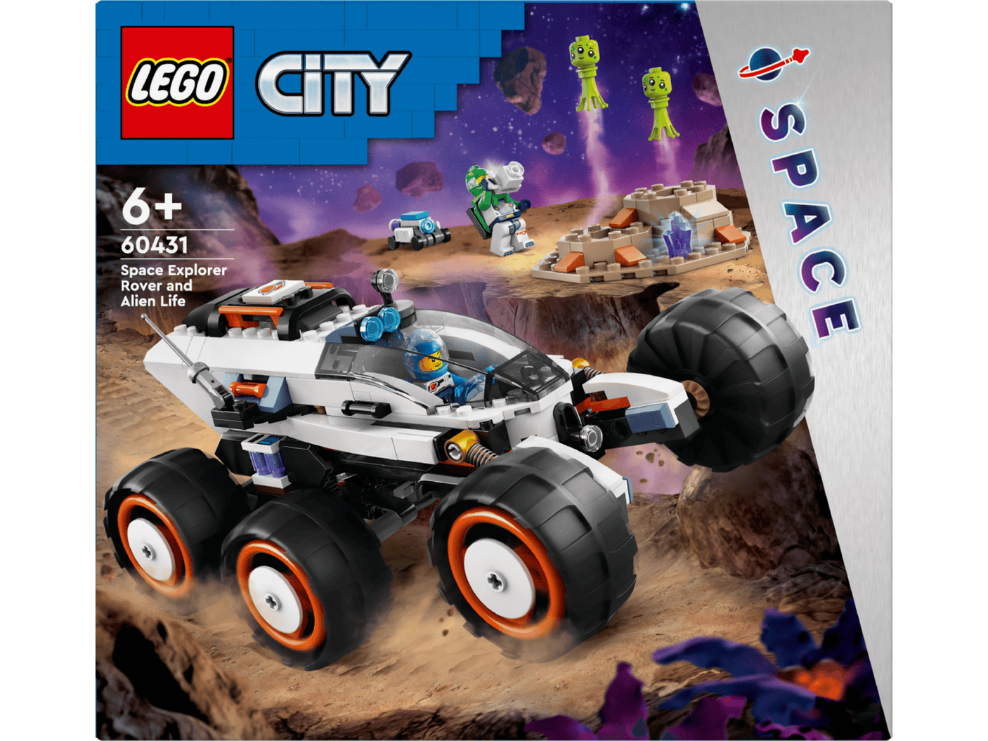 Lego Jucării Set Constructie LEGO City 60431 | Rover Explorare, Viata Extraterestra, 195 Piese, 6+